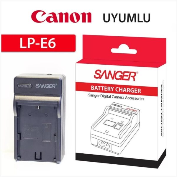 Sanger LP-E6 Canon Şarj Aleti Şarj Cihazı